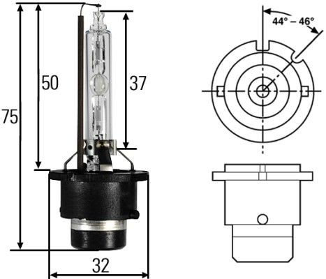 HELLA Xenon lamp Article number: 8GS 007 949-101 cheaply