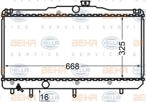 HELLA Engine radiator Article number: 8MK 376 704-551 cheaply