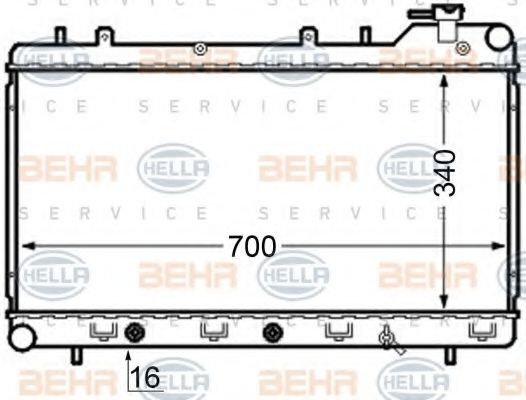 HELLA Engine radiator Article number: 8MK 376 704-561 cheaply