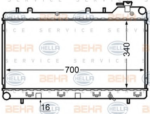 HELLA Engine radiator Article number: 8MK 376 704-571 cheaply