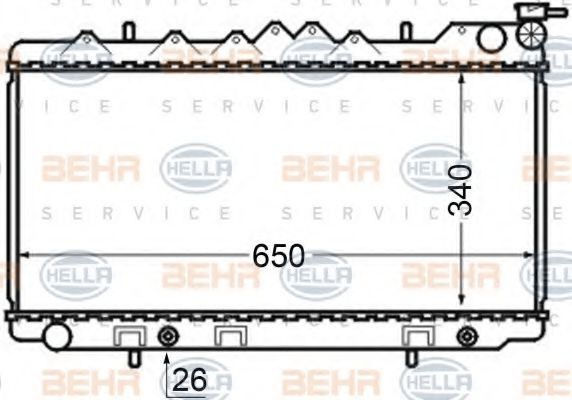 HELLA Engine radiator Article number: 8MK 376 704-581 cheaply