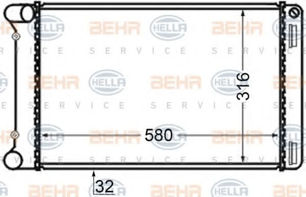 HELLA Engine radiator Article number: 8MK 376 704-641 cheaply