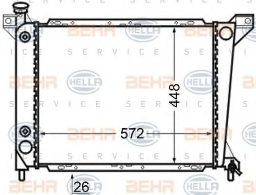 HELLA Engine radiator Article number: 8MK 376 704-671 cheaply