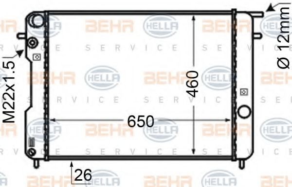 HELLA Engine radiator Article number: 8MK 376 704-751 cheaply