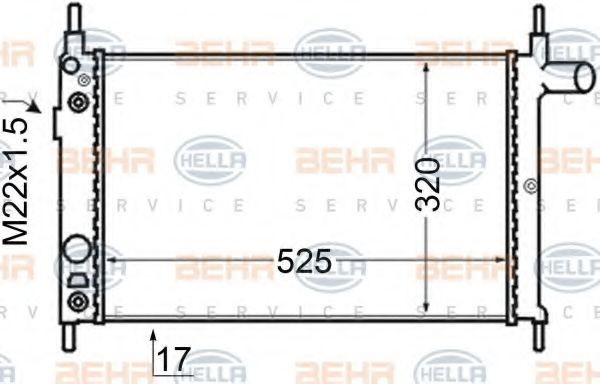 HELLA Engine radiator Article number: 8MK 376 704-771 cheaply
