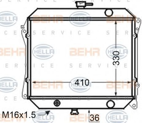 HELLA Engine radiator Article number: 8MK 376 705-521 cheaply