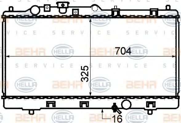 HELLA Engine radiator Article number: 8MK 376 705-541 cheaply