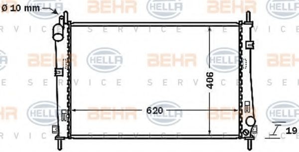 HELLA Engine radiator Article number: 8MK 376 705-551 cheaply