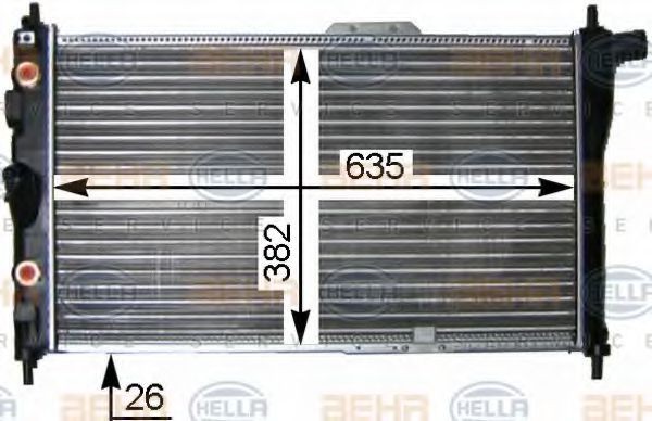 HELLA Radiaator, mootorijahutus Artikli number: 8MK 376 705-581 soodsalt
