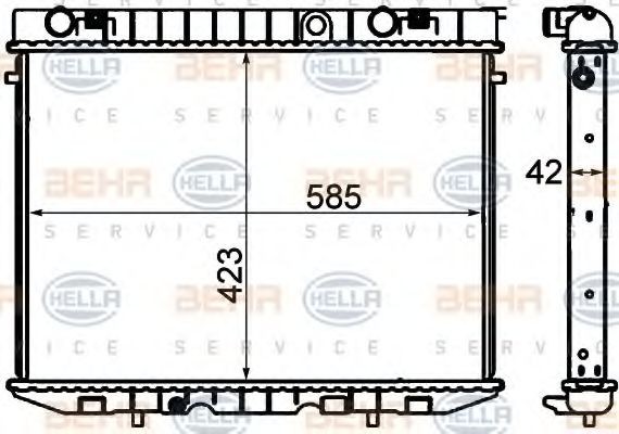 HELLA Engine radiator Article number: 8MK 376 705-621 cheaply