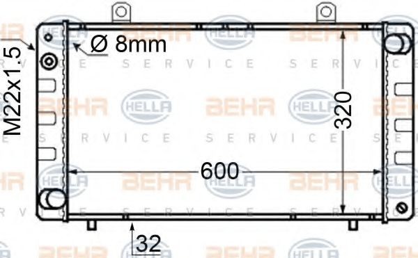 HELLA Engine radiator Article number: 8MK 376 705-651 cheaply