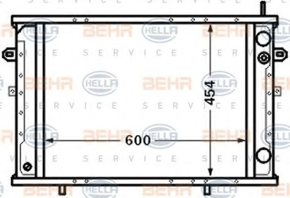 HELLA Engine radiator Article number: 8MK 376 705-661 cheaply