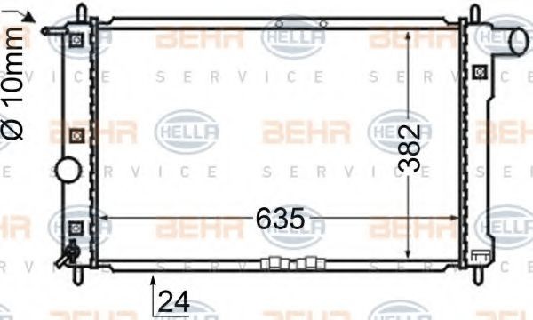 HELLA Engine radiator Article number: 8MK 376 705-671 cheaply