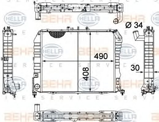 HELLA Engine radiator Article number: 8MK 376 705-701 cheaply