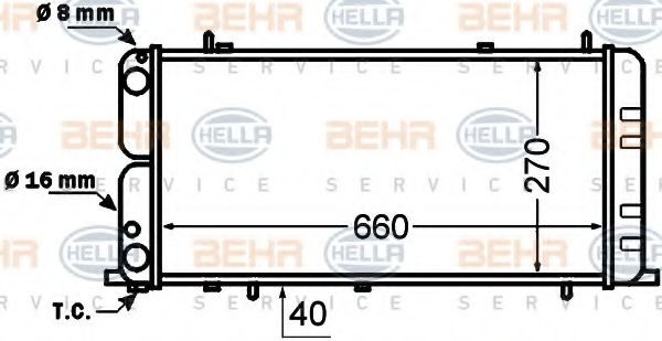 HELLA Radiaator, mootorijahutus Artikli number: 8MK 376 705-731 soodsalt