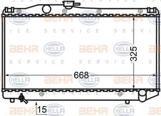 HELLA Engine radiator Article number: 8MK 376 705-751 cheaply