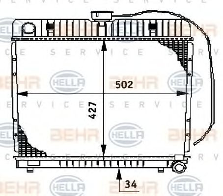 HELLA Engine radiator Article number: 8MK 376 706-191 cheaply
