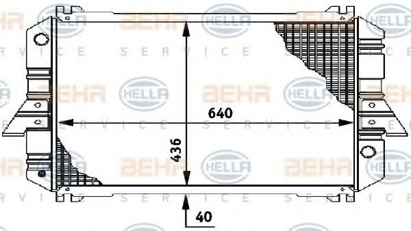 HELLA Køler, motorkøling Varenummer: 8MK 376 706-231 billige