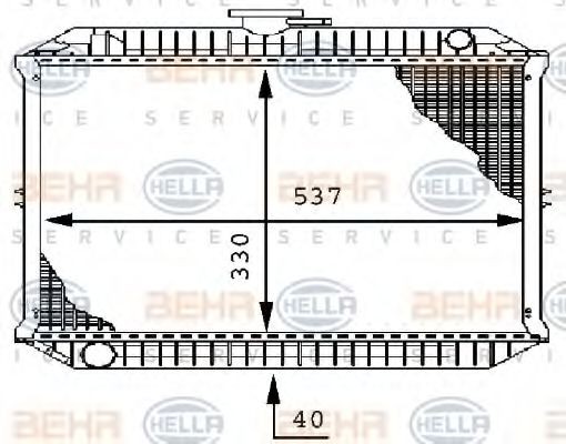 HELLA Engine radiator Article number: 8MK 376 706-251 cheaply