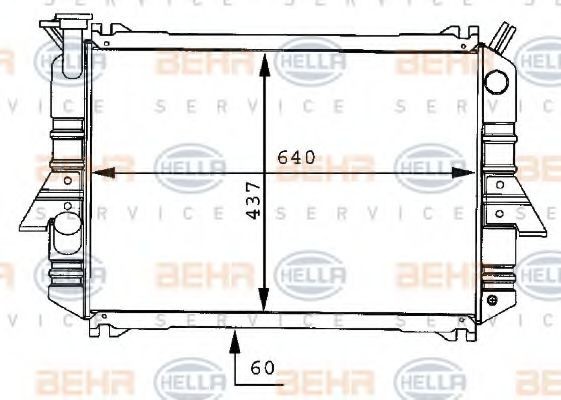 HELLA Engine radiator Article number: 8MK 376 706-261 cheaply