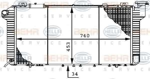 HELLA Engine radiator Article number: 8MK 376 706-291 cheaply