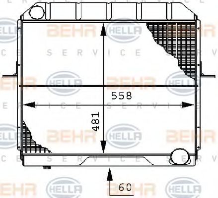 HELLA Engine radiator Article number: 8MK 376 706-341 cheaply