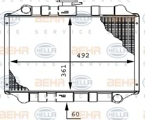HELLA Engine radiator Article number: 8MK 376 706-351 cheaply