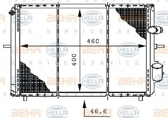 HELLA Engine radiator Article number: 8MK 376 706-371 cheaply