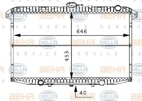 HELLA Engine radiator Article number: 8MK 376 706-491 cheaply