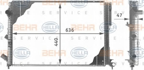 HELLA Radiaator, mootorijahutus Artikli number: 8MK 376 706-561 soodsalt