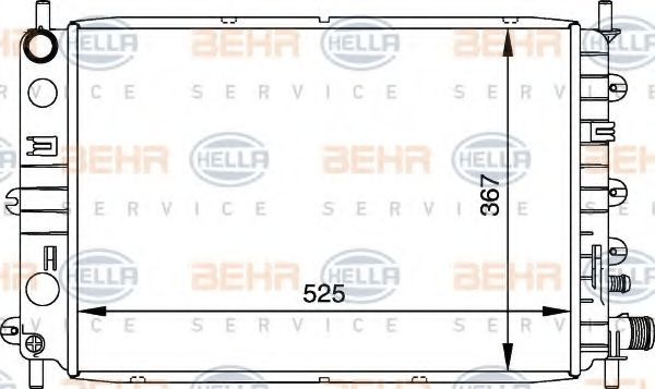 HELLA Engine radiator Article number: 8MK 376 706-651 cheaply