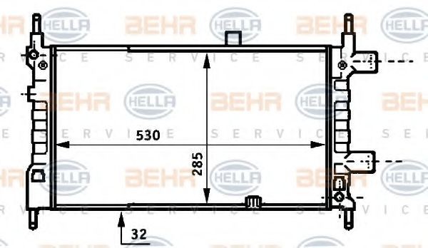 HELLA Engine radiator Article number: 8MK 376 707-111 cheaply