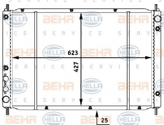HELLA Engine radiator Article number: 8MK 376 707-201 cheaply