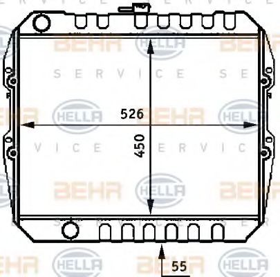 HELLA Engine radiator Article number: 8MK 376 707-691 cheaply