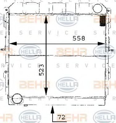 HELLA Engine radiator Article number: 8MK 376 709-231 cheaply