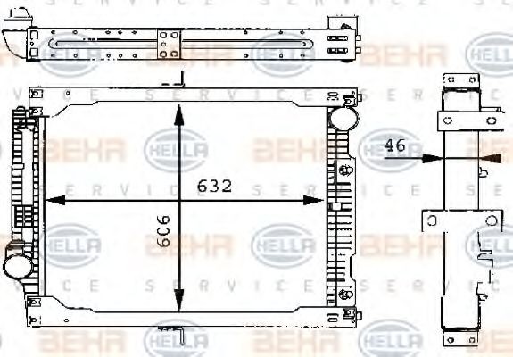 HELLA Engine radiator Article number: 8MK 376 709-321 cheaply