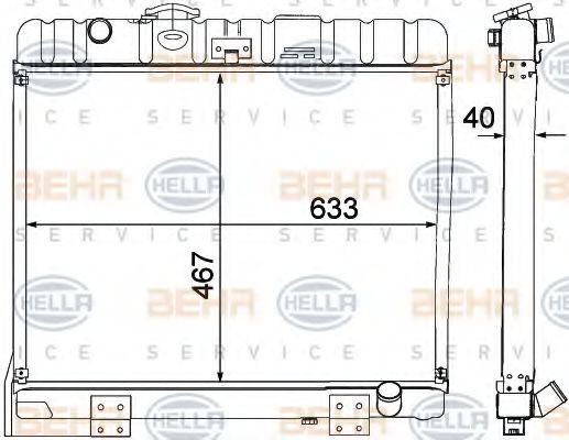HELLA Engine radiator Article number: 8MK 376 709-361 cheaply