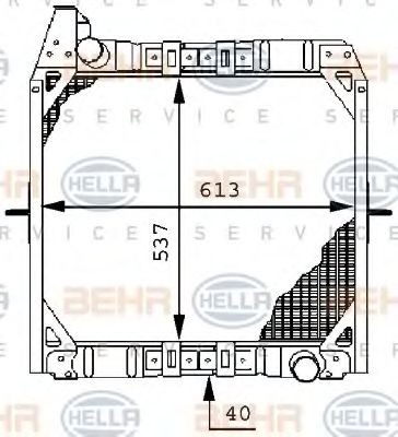 HELLA Engine radiator Article number: 8MK 376 709-431 cheaply