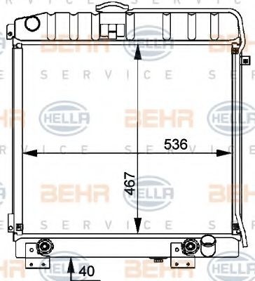 HELLA Engine radiator Article number: 8MK 376 709-481 cheaply