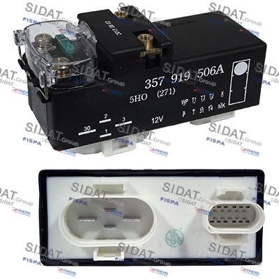 SIDAT 3.240142 Relè, radiatorventilator bærekulehelling bakover CADDY 1.9 D 64 HK Diesel 2000