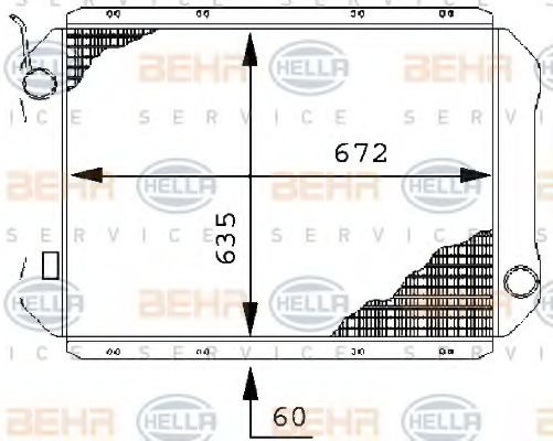 HELLA Engine radiator Article number: 8MK 376 709-611 cheaply