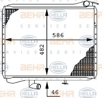 HELLA Engine radiator Article number: 8MK 376 710-001 cheaply