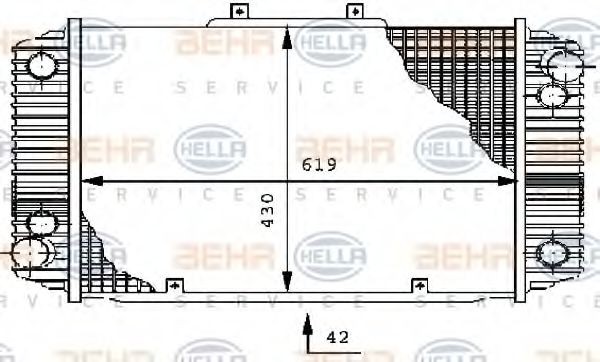 HELLA Engine radiator Article number: 8MK 376 710-731 cheaply