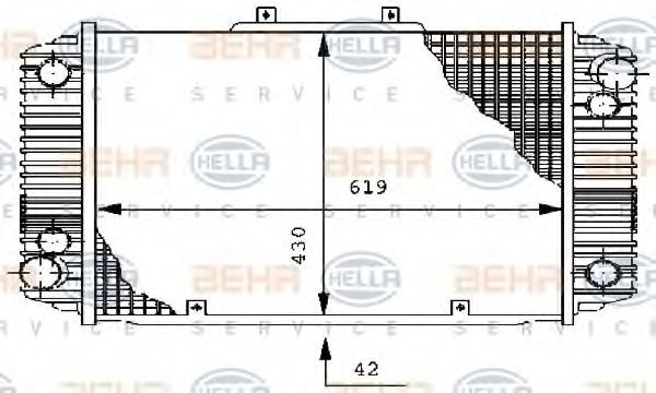 HELLA Engine radiator Article number: 8MK 376 711-551 cheaply