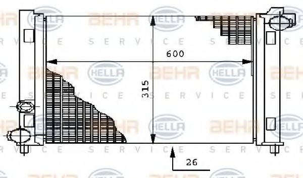 HELLA Engine radiator Article number: 8MK 376 712-041 cheaply