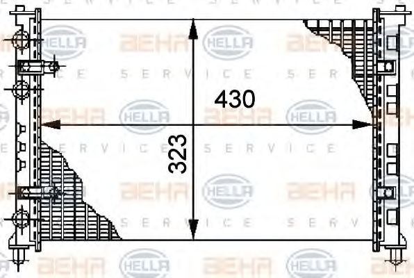 HELLA Engine radiator Article number: 8MK 376 712-081 cheaply