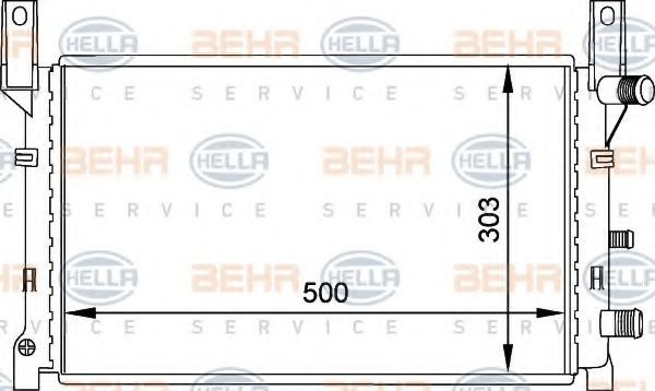 HELLA Engine radiator Article number: 8MK 376 713-411 cheaply