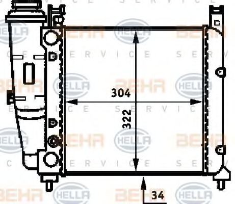 HELLA Engine radiator Article number: 8MK 376 713-501 cheaply