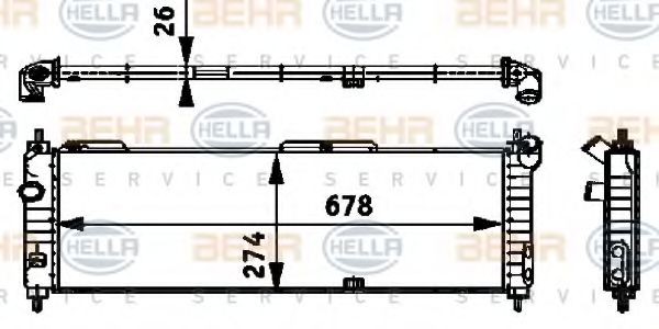 HELLA Radiaator, mootorijahutus Artikli number: 8MK 376 713-574 soodsalt
