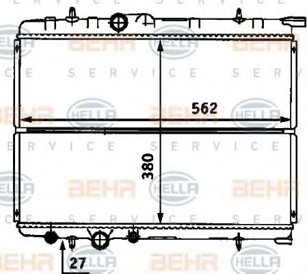HELLA Engine radiator Article number: 8MK 376 718-161 cheaply